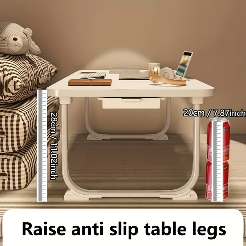 Escritorio portátil plegable con cajón para cama sofá y oficina en casa | Plegable