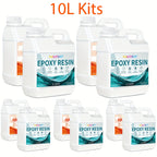 Kit FUNEPOXY 2L/4L/6L/8L/10/12L/14/16 Kits de Resina Epoxi - Kit de Resina y Endurecedor Cristalino, Recubrimiento de Fundición sin Burbujas para Mesas de Río, Fundición Artística, Proyectos de Joyería, Manualidades para Vasos, Moldes, Pintura Artística