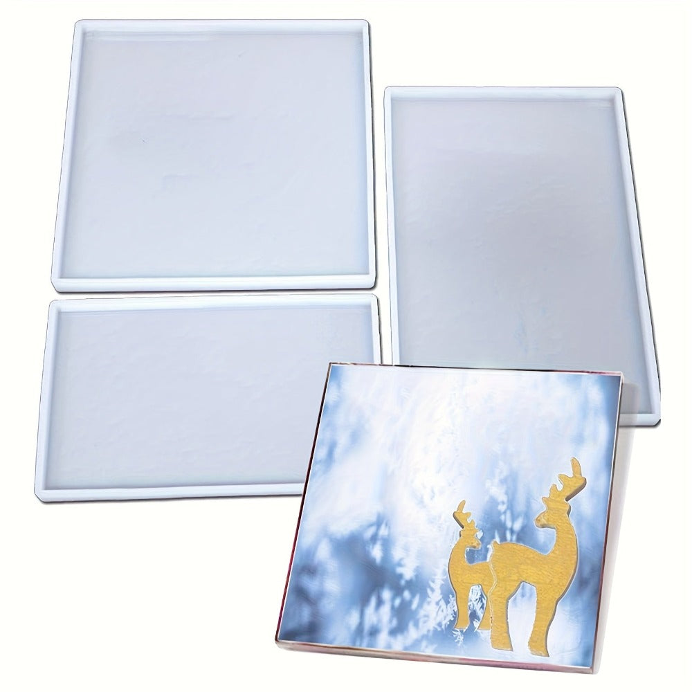 Juego de 3 moldes grandes de silicona para manualidades con resina