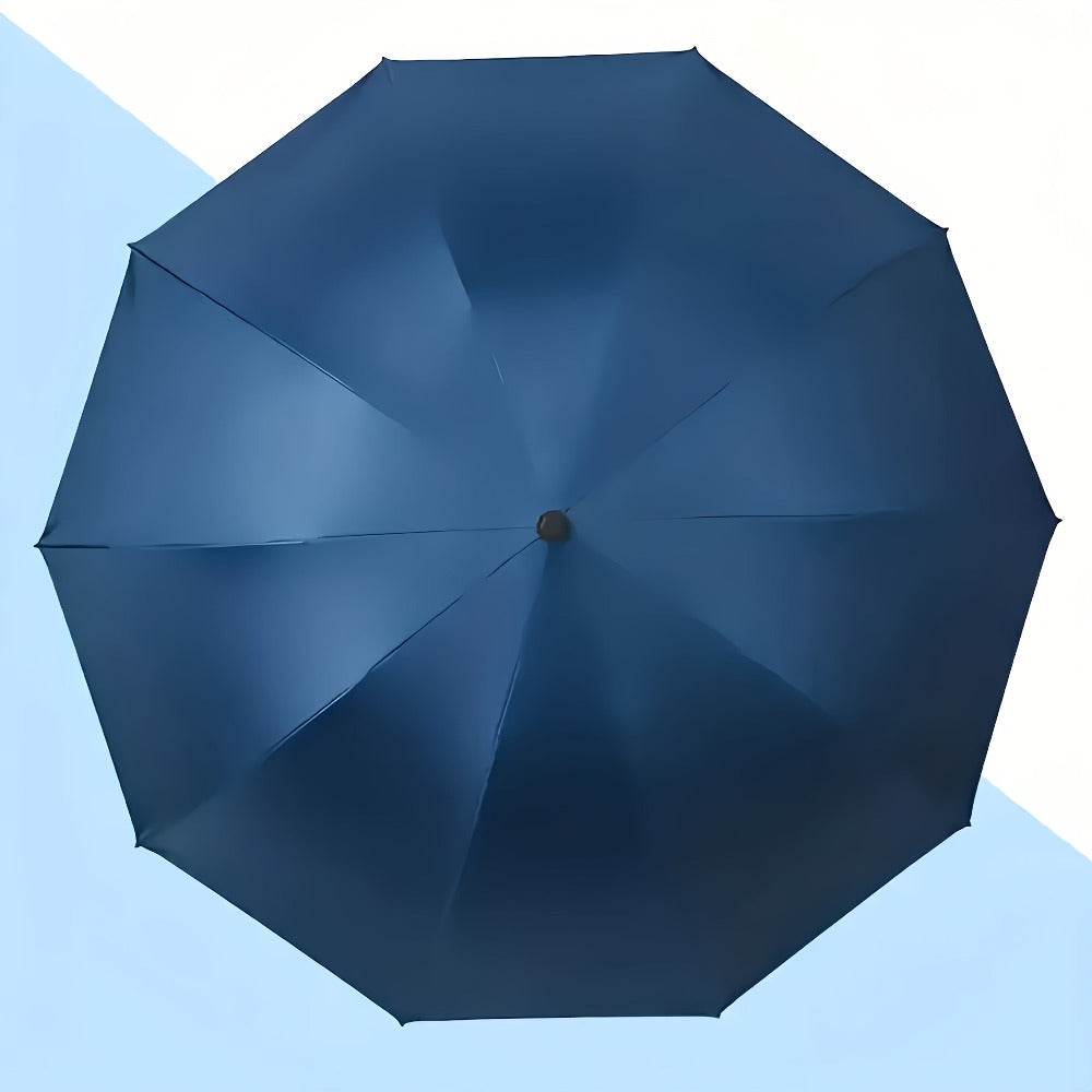 Paraguas extragrande, paraguas plegable reforzado de alta calidad con diez varillas extragrandes, tela engrosada de protección solar, paraguas de viaje portátil, unisex para profesionales de negocios y estudiantes, paraguas multifuncional de exterior de d
