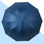 Paraguas extragrande, paraguas plegable reforzado de alta calidad con diez varillas extragrandes, tela engrosada de protección solar, paraguas de viaje portátil, unisex para profesionales de negocios y estudiantes, paraguas multifuncional de exterior de d