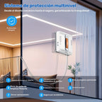 Robot de Limpieza de Ventanas Cuadrado 2025, Producto Electrónico Inteligente, Succión Grande de 7.5KPa, Planificación Inteligente de Rutas, Sistema de Protección de 8 Capas, Limpieza de Bordes, Paño Lavable, Boquillas Dobles de Doble Cara, Visualización
