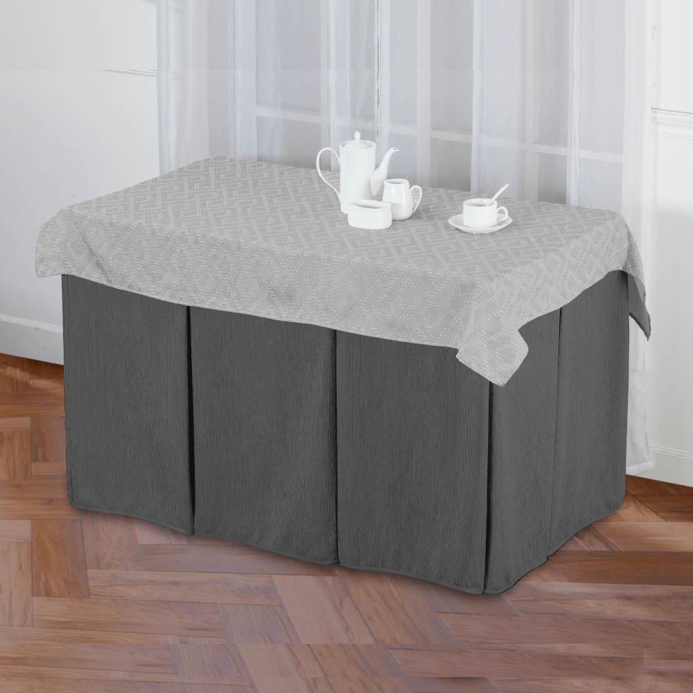 PAÑO CAMILLA RECTANGULAR CHENILLA 8 FUELLES + TAPETE VIVID TORRAL