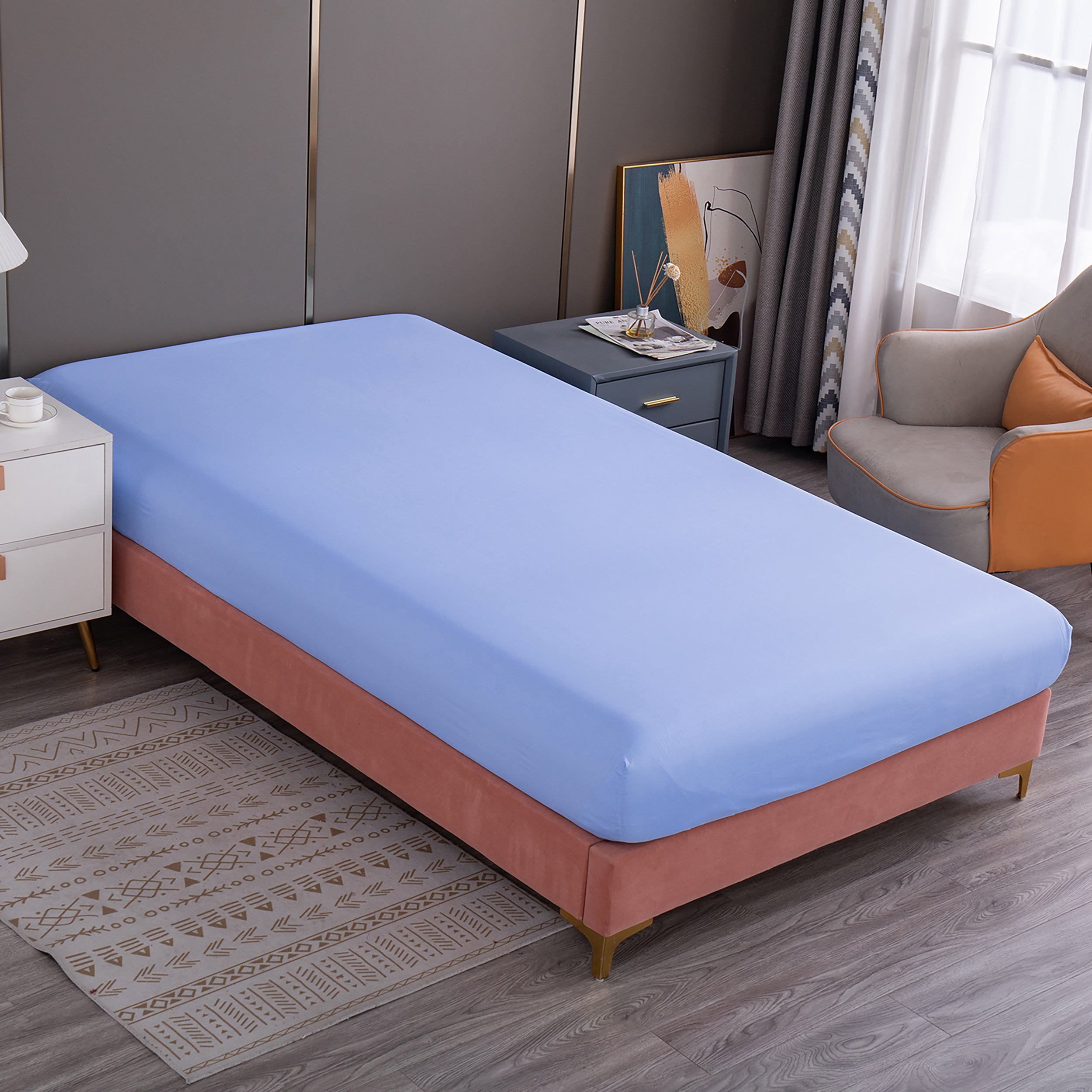 Juego de cama de tres piezas, suave y cómodo, adecuado para todas las estaciones, rosa, azul, rojo rosa, negro, gris, blanco, adecuado para camas de 90 CM, 105 CM, 135 CM, 150 CM, 180 CM