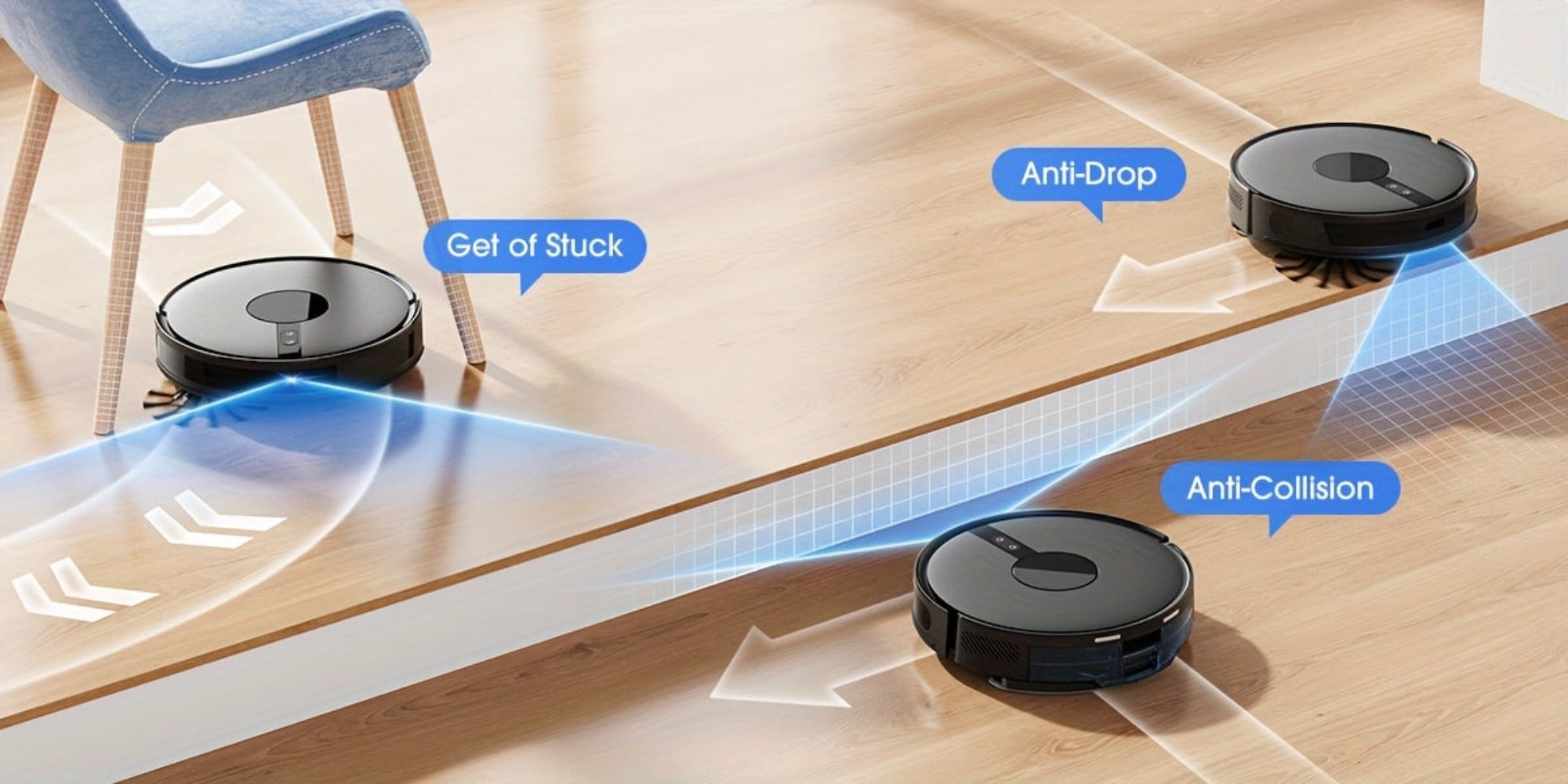 Lubluelu 2025 Nuevo Robot Aspirador y Trapeador B40Plus/Sl60D - Succión Potente de 5100Pa, Autovaciado, Mapeo Multi-Suelo, Solución de Limpieza 3 en 1 para Pelo de Mascotas, Alfombras y Suelos Duros con Función de Autocarga