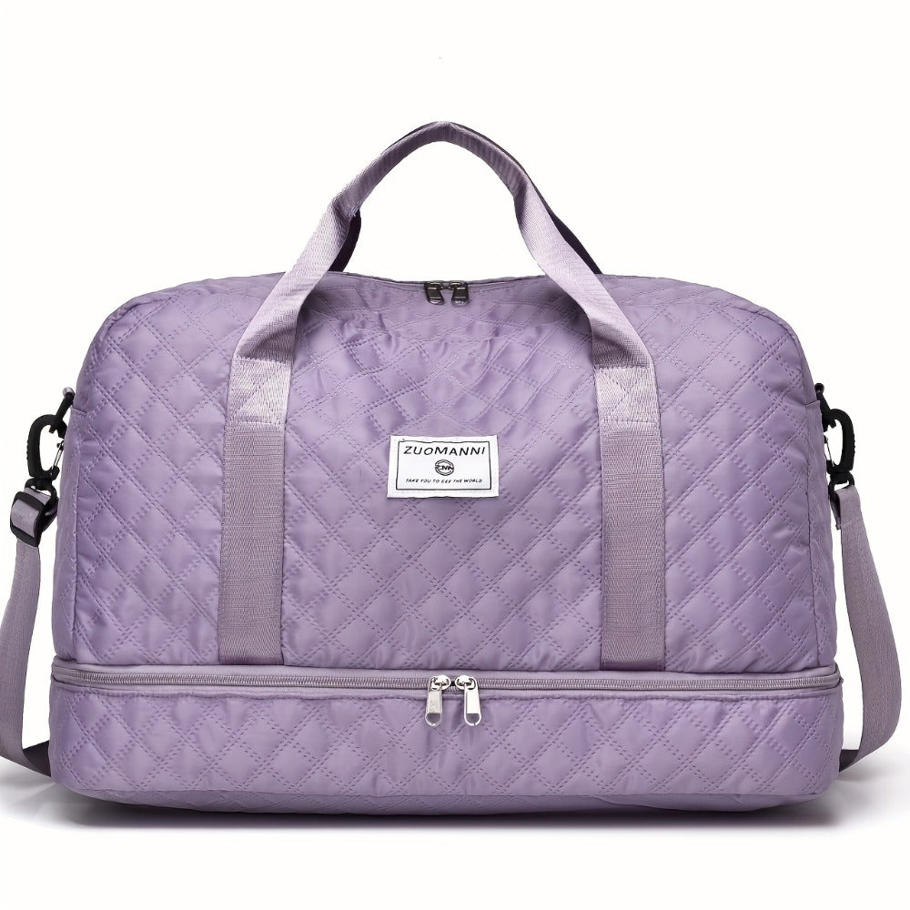 Bolso de Fitness Moda Exterior Corto Bolso de Viaje para Mujer Bolso de Equipaje Plegable de Ocio y Moda de Gran Capacidad para Viajes de Negocios Portátil