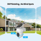 ANRAN Cámaras de Seguridad Solares Inalámbricas para Exteriores, Foco con Alta Luminosidad, Sistema de Energía Solar Integrado, Detección de Movimiento Humano PIR, Funcionalidad Pan-Tilt de 355°, Conectividad de Audio Bidireccional