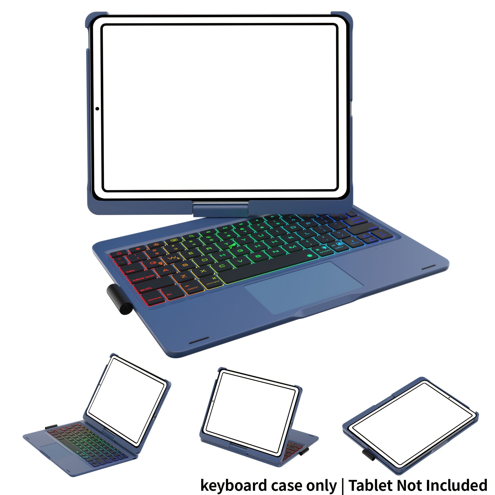 Funda con teclado giratorio para iPad para escritura, estudio y trabajo móvil
