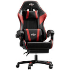 Silla de Juegos Furnishia con Reposapiés, Silla de Computadora Ajustable en Altura con Soporte Lumbar y Reposacabezas para Adultos, Silla de Oficina Giratoria 360 Grados para Oficina, Dormitorio, Estación de Trabajo Robusta