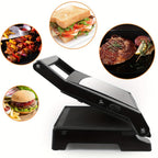 Tortera para Parrilla, Prensa para Paninis y Sándwiches, Placas de Doble Parrilla, Parrilla de Contacto Abierta a 180°, 1000 Watts, Superficie Antiadherente, Asas Resistentes al Calor