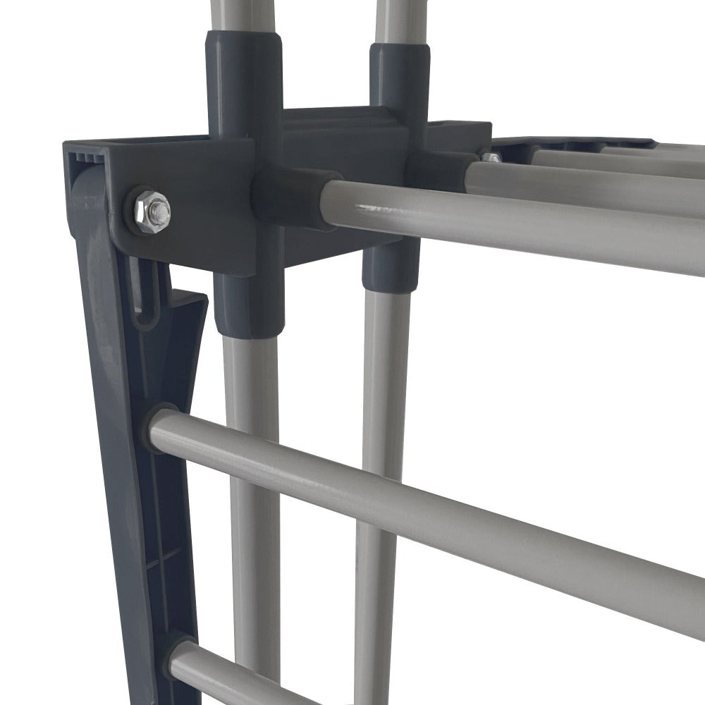 Tendedero Ropa Plegable Vertical XXL Nyana Home Ruedas Pivotantes 360º Multifuncional 4 Niveles y Alas Plegables Hasta 20 Metros de Secado Secadora de Ropa Tendedero de Ropa Tendal Exteriores Interiores Alas Laterales Plegables