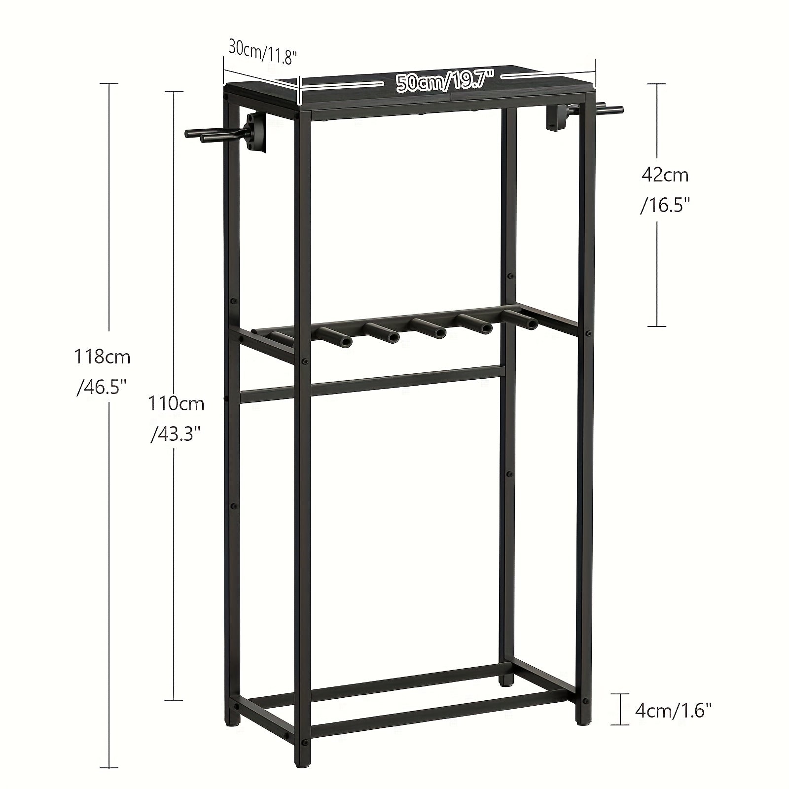 Soporte vertical, estantería, soporte para guitarra, estante para guitarras acústicas, eléctricas y bajos, soporte multiguitarra para guitarras, accesorios para amplificador de guitarra, apto para hogar, estudio de música, marrón y , estante de pie
