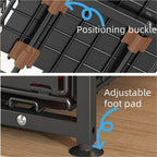 Organizador de 2 Niveles para Debajo del Fregadero, Estantes de Almacenamiento para Armario de Lavabo, Organizador de Especias, Gran Capacidad y Alta Resistencia, Acabado en , Montaje Fácil, Ahorra Espacio, para Cocina, Baño, Escritorio, Encimera
