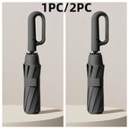 1 y 2 Especificaciones Opcionales, Paraguas Plegable con Hebilla Totalmente Automática, y Protección Solar, Adecuado Tanto para Hombres Como para Mujeres, Paraguas de Viaje, Con un Diámetro de 106cm/41.2 pulgadas Cuando Está Abierto, Robusto y Duradero, P