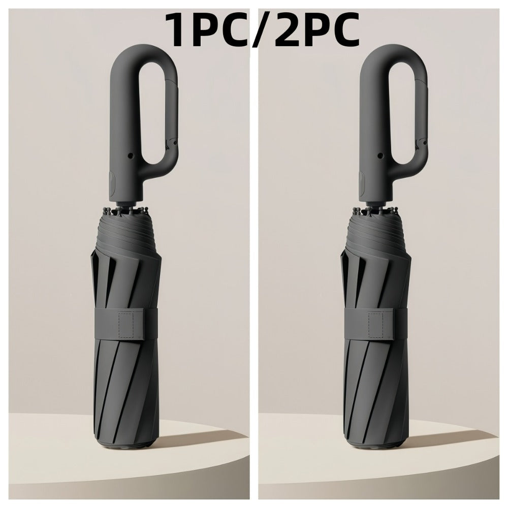 1 y 2 Especificaciones Opcionales, Paraguas Plegable con Hebilla Totalmente Automática, y Protección Solar, Adecuado Tanto para Hombres Como para Mujeres, Paraguas de Viaje, Con un Diámetro de 106cm/41.2 pulgadas Cuando Está Abierto, Robusto y Duradero, P