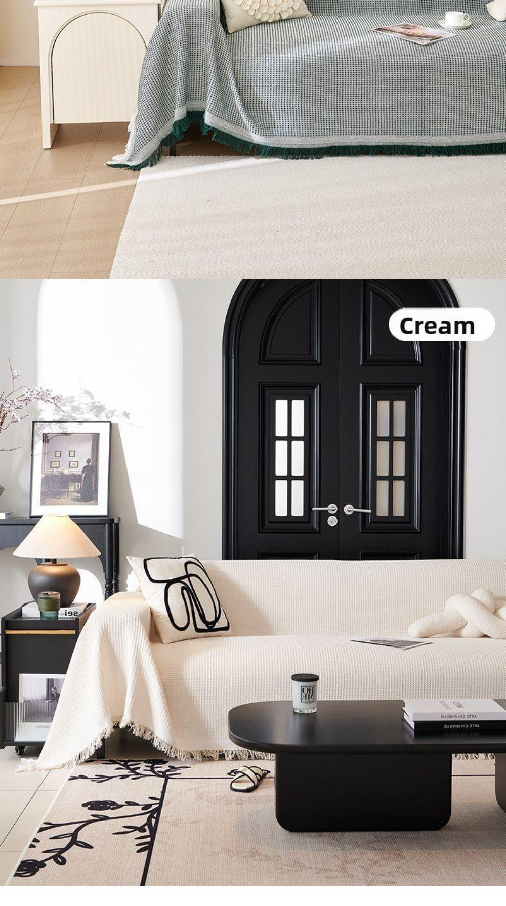 Gris Oscuro Gran Tamaño Cubierta Sofá Textura Waffle Tejido Extra Suave Duradero Fácil Limpiar Totalmente Tapizada Antideslizante Resistente Mascotas Todo Uso Todo Temporada Estilo Minimalista