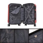 Maleta de Cabina Policarbonato 55x40x20cm (40L) - 20 Pulgadas - Negro/Azul/Amarillo/Rojo/AzulMarino/Plaeada/RosaDorada/Menta