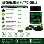 Spirulina Turbo – Suplemento Dietético a Base de Espirulina – 60 Tabletas Veganas de 500 mg – Apoyo para la Rutina Diaria y el Bienestar