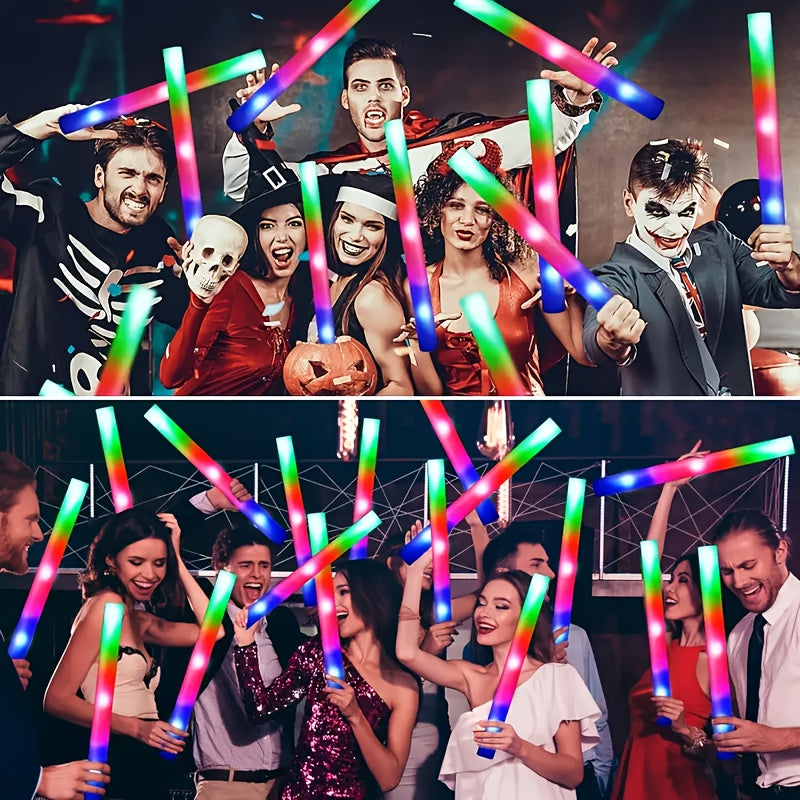 45 piezas de barras luminosas de espuma, 5 piezas adicionales de regalo alternativas, barras luminosas a granel con 3 modos de parpadeo - Barras luminosas de espuma de colores para fiestas, barras luminosas de espuma coloridas, adecuadas para fiestas, cel