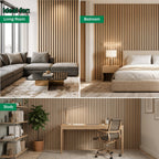 Paquete de 2/4 Paneles Acústicos Autoadhesivos, Tamaño 60*120 Cm, Fieltro Absorbente de Sonido, Diseñados Específicamente para Aislamiento Acústico y Reducción de Eco. Paneles de Pared Decorativos con Diseño de Grano de Madera, Adecuados para Decorar las