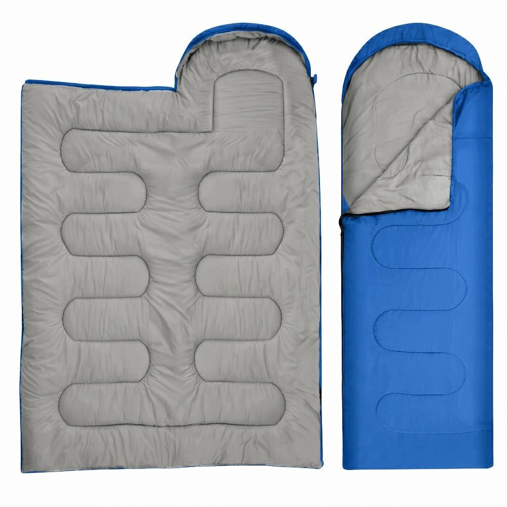 Saco de dormir turístico con capucha 210x75 cm, bivouac ligero. Saco de dormir de camping impermeable para verano y estaciones de transición. Relleno sintético hipoalergénico. Saco de dormir momia compacto para mochileros. Cremallera segura. Cordón en la