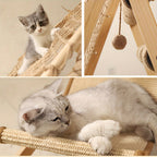Rascador para gatos | Torre para Gatos Adecuada para Interiores, Centro de Actividades de Múltiples Pisos con 2 Postes para Rascar, Cama para