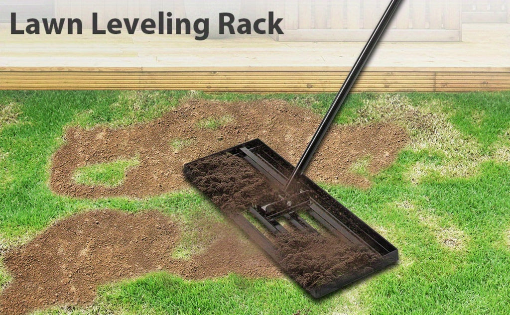 Rastrillo Nivelador de Césped Manual 76 X 25 Cm, Espátula para Césped de Jardín, Herramienta de Rastrillo de Arena Sin Esfuerzo con Mango de 229 Cm, Rastrillo para Jardín, Campo de Golf (Verde: 25*74.5*190cm; Plata: 35*75*190cm; Plata: 24.5*42.5*191cm Neg
