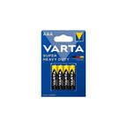 Caja de 12 pailas de 4 pilas AAA VARTA Super Heavy Duty de zinc-carbón de 1.5V R03 para controles remotos y relojes
