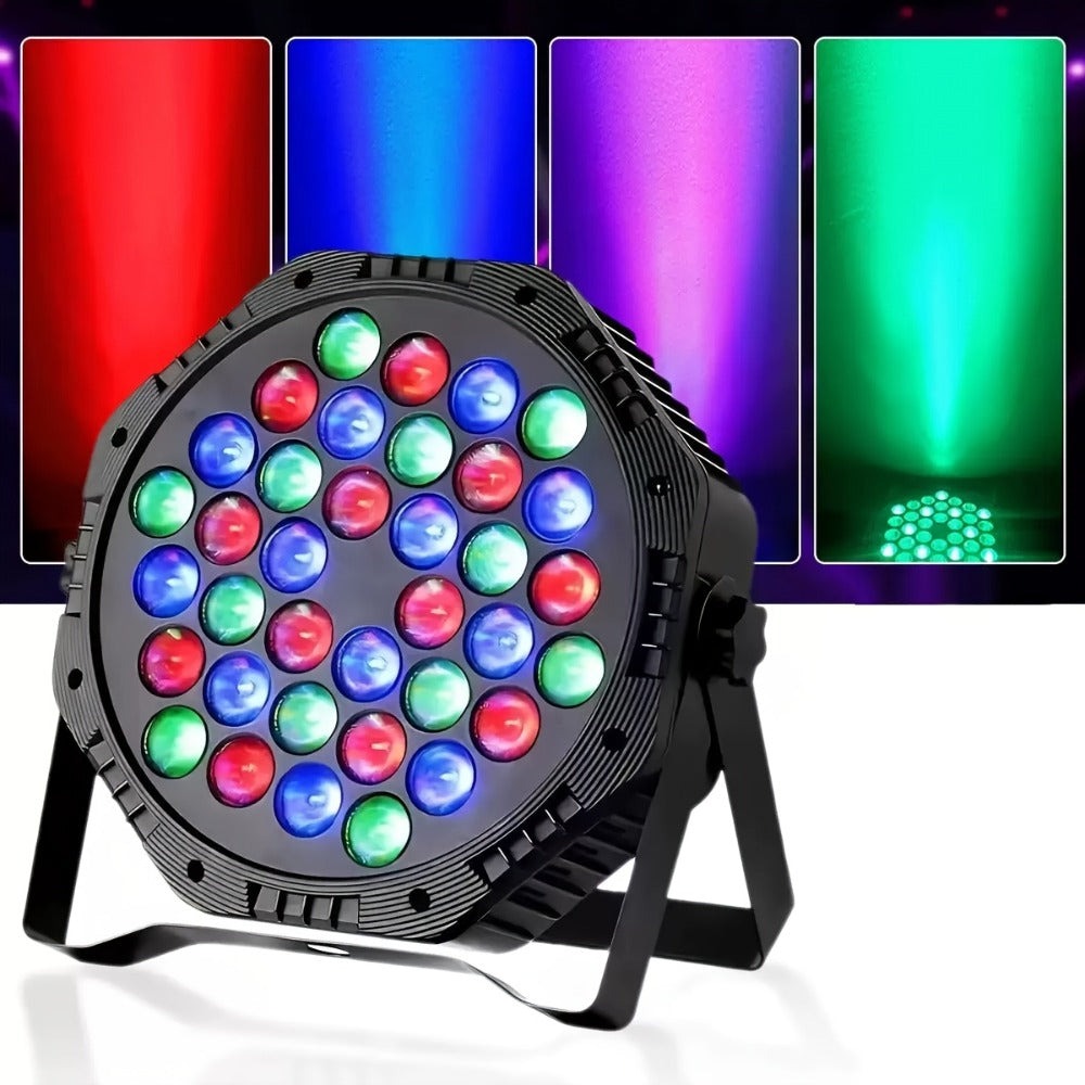 Foco de 1 Escenario, Luz Par Estilo USB, 36 Bolas de Luz, Luz Par LED RGB para Fiestas, Luz de Escenario LED, Luz Par Activada por Sonido que Cambia de Color, Luz Par para DJ, Eventos, Bodas, Fiestas de Baile, Actuaciones de Boda