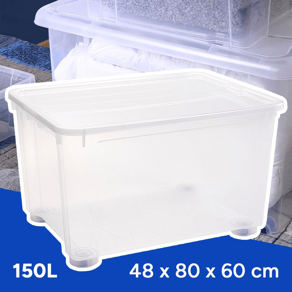 Caja Almacenamiento plástico para Guardar y Ordenar Juguetes, Libros, Documentos, Ropa, Mantas. Cierre Hermético, Gran Capacidad y Resistencia - Dekohome