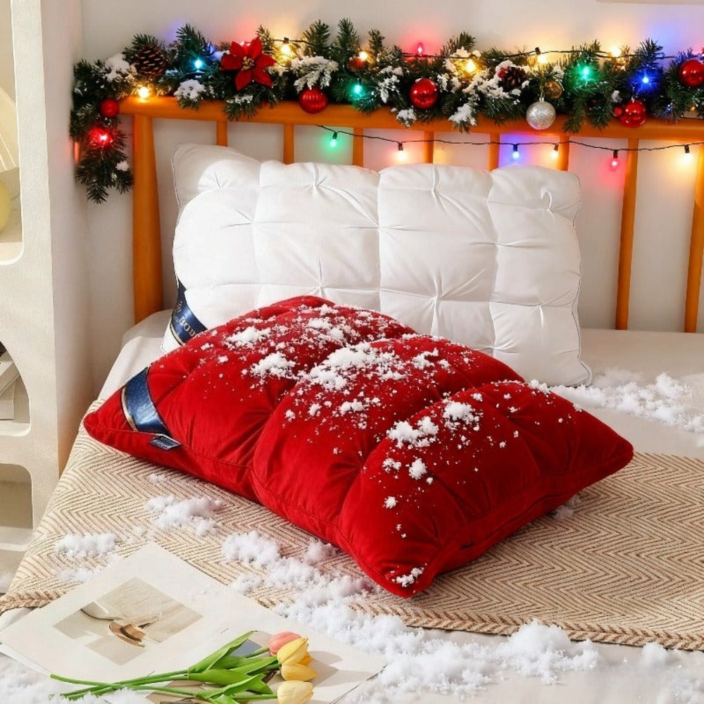 Almohadas Extra Grandes de Lujo Calidad Hotelera 2025 - Funda 100% Poliéster y Relleno Suave Alternativo de Plumas, Soporte Ergonómico para Quienes Duermen de Espalda/Brazos/Boca Abajo, Estilo Estándar Blanco/Gris para Uso Doméstico y Hotelero