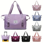 Bolso de mano de gran capacidad, equipaje de fin de semana ligero de nailon, bolsa de viaje portátil para gimnasio y almacenamiento