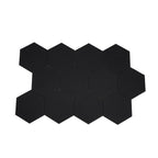 12 Paneles Acústicos Autoadhesivos | Paneles de Pared Insonorizados Hexagonales de Espuma Acústica de 30*35cm Fibra de Poliéster para Estudios de Grabación Negro