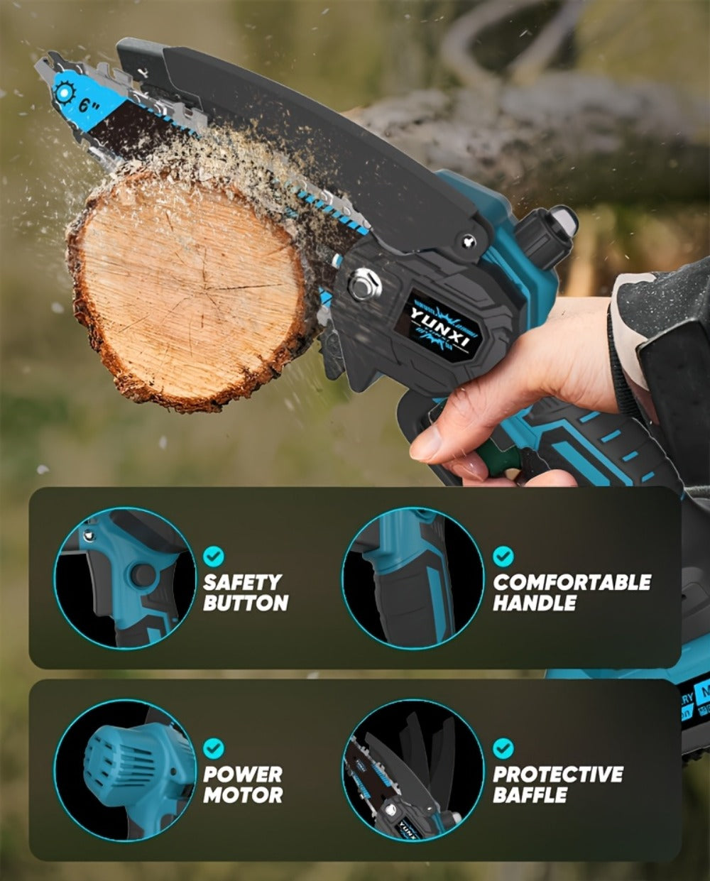 Sierra eléctrica para carpintería y bricolaje | recargable