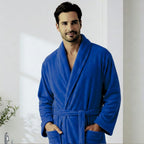 Albornoz de Algodón 450g Unisex para Baño con Cinturón y Bolsillos