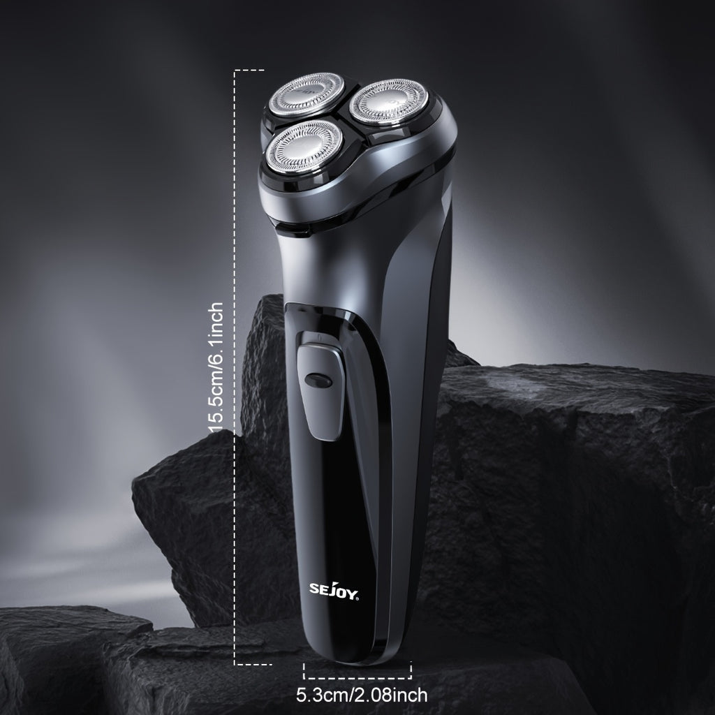 Afeitadora Eléctrica para Hombre, Afeitadora Eléctrica SEJOY para Hombre Rostro, Afeitadora Recargable Húmeda Seca con Recortadora Emergente, Carga Rápida de 1 Hora, Cabezal Flotante 3D, Indicador de Energía LCD detail image - detail view 5