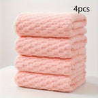 Juego de 4 toallas de baño de lujo ultra suaves, altamente absorbentes, ideales para spa y deportes, toallas de secado rápido para uso en el gimnasio, que miden 140 por 70 cm