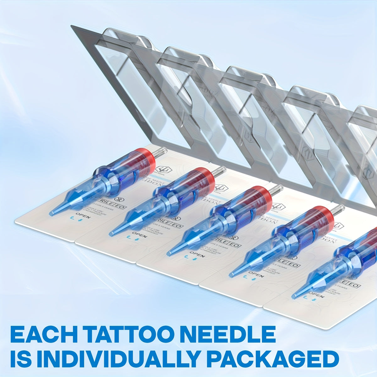 Agujas de Cartucho para Tatuaje POSEIDON V3 50pcs Tamaño Mixto, Agujas Estériles con Cartuchos de Seguridad con Membrana - 1203Rl, 1205RL, 1207RL, 1209RL, 1207RM, 1209RM, 1205RS, 1207RS, 1209RS, 1207M1 detail image - detail view 11