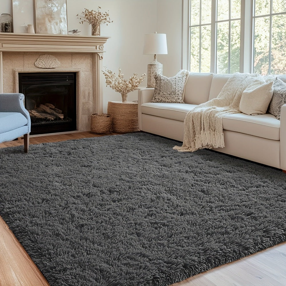 Alfombra para Sala, Alfombra Peluda para Dormitorio, Decoración del Hogar Alfombra Grande, Alfombra Súper Esponjosa y Aterciopelada para Dormitorio, Alfombra Aterciopelada para Decorar Sala de Juegos, Estudio, Alfombra Interior Súper Suave 