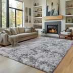 Alfombra para Sala, Alfombra Peluda para Dormitorio, Decoración del Hogar Alfombra Grande, Alfombra Súper Esponjosa y Aterciopelada para Dormitorio, Alfombra Aterciopelada para Decorar Sala de Juegos, Estudio, Alfombra Interior Súper Suave 