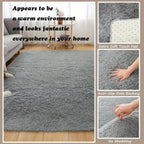 Alfombra para Sala, Alfombra Peluda para Dormitorio, Decoración del Hogar Alfombra Grande, Alfombra Súper Esponjosa y Aterciopelada para Dormitorio, Alfombra Aterciopelada para Decorar Sala de Juegos, Estudio, Alfombra Interior Súper Suave 