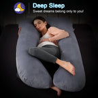 Almohadas De Embarazo para Dormir, Almohada De Cuerpo Completo, Grande En Forma De U Almohada De Cuerpo Completo, Almohada Ultra Suave, Almohada Embarazada Dormir, Sleep Confort Almohada, Forma de U Almohada de Lactancia Corporal, Almohada 