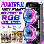Altavoz Inalámbrico Portátil con Micrófono Conectable, Luces de Colores Multimodo. Compatible con Tarjeta TF, USB Tipo-C y Radio FM, Ideal para Fiestas, Karaoke Disco, Camping al Aire Libre detail image - detail view 5