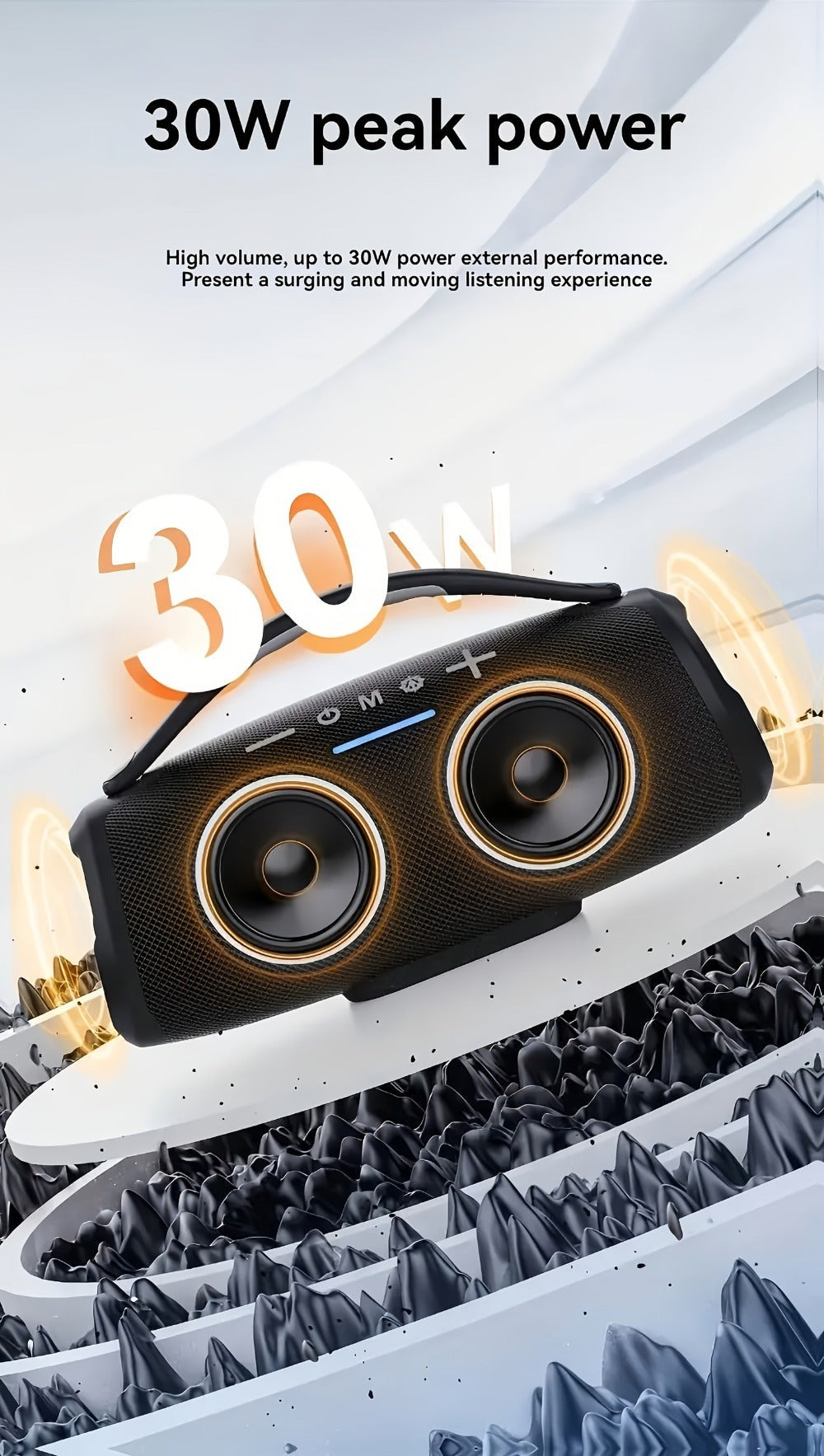 Tablet Altavoz Inalámbrico TG 30W, Altavoz Portátil con Sonido Envolvente Subwoofer