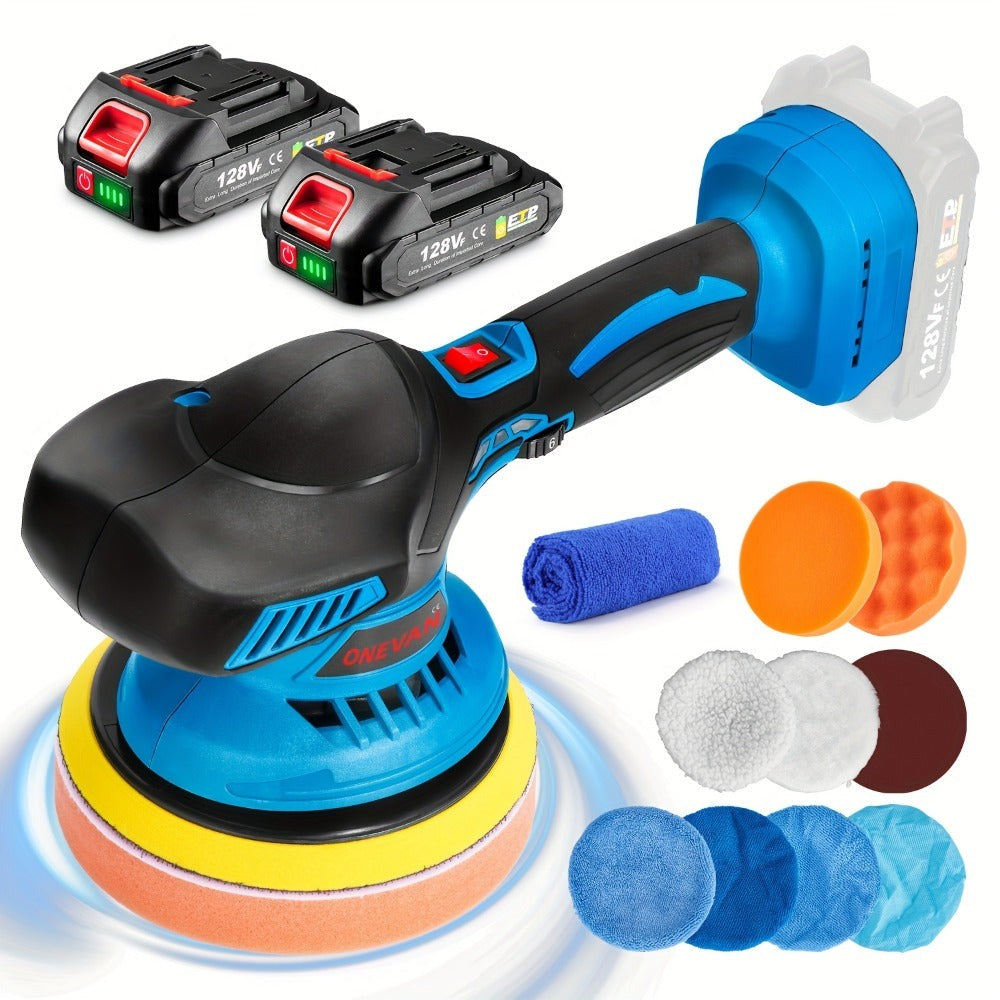 Pulidora de 21V, Disco de Lijado de 150mm para Detallado Automotriz con Funciones de Pulido y Encerado, 2500-7000 RPM, Herramienta Eléctrica para Autos y Muebles, Limpieza de Paredes y Baños, Compatible con Batería Yofidra