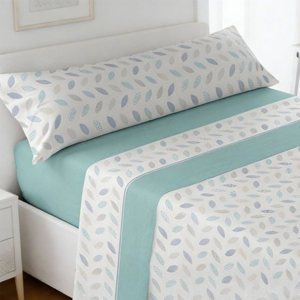 Juego de ropa de cama (Sábana ajustable, Cubrecama, Funda de almohada) | Juego de sábanas estampadas de 3 piezas | Primavera/Verano | Múltiples estilos | Tejido suave | 180cm - Múltiples tamaños disponibles