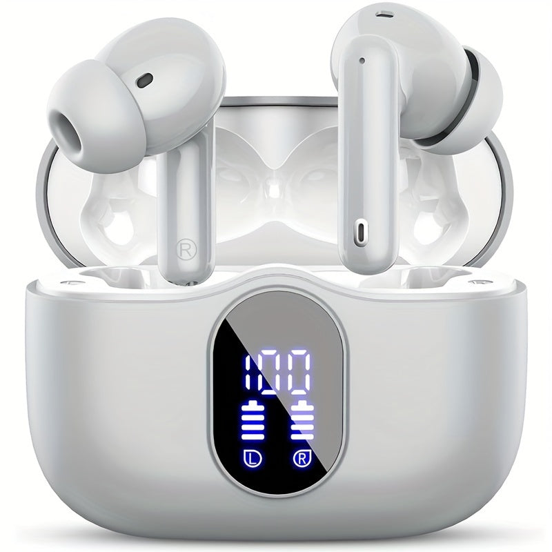 Auriculares Bluetooth | Audífonos Inalámbricos, Auriculares Inalámbricos 5.3 con Sonido Estéreo de Graves, Micrófono con Cancelación de Ruido y