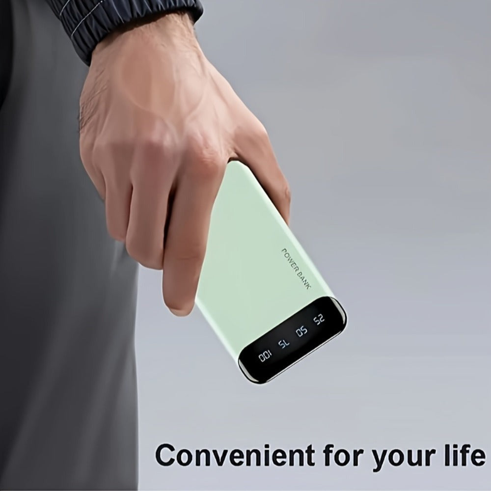 Paquete de 2 baterías externas, banco de poder de 22,5 vatios y 10000 mAh, cargador portátil con carga rápida LED, compatible con teléfonos inteligentes, tabletas, etc.