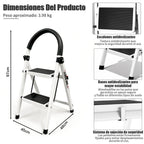 Escalera plegable doméstica de acero aleado con pasamanos antideslizante