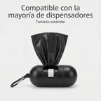 Bolsas Caca Perro 600 Unidades, 40 Rollos Gruesas Anti-Fuga, Bolsas Excrementos Perros Negras 23x30 cm, Recambio Rollos Mascotas, Bolsas Higiénicas Resistentes - HANSEL HOME